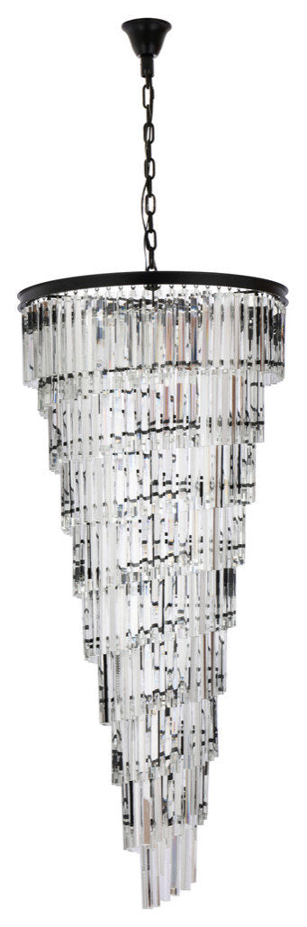 Elegant Lighting Sydney 30" Spiral Crystal Chandelier