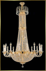 Entryway/ foyer crystal chandelier in gold plated finish