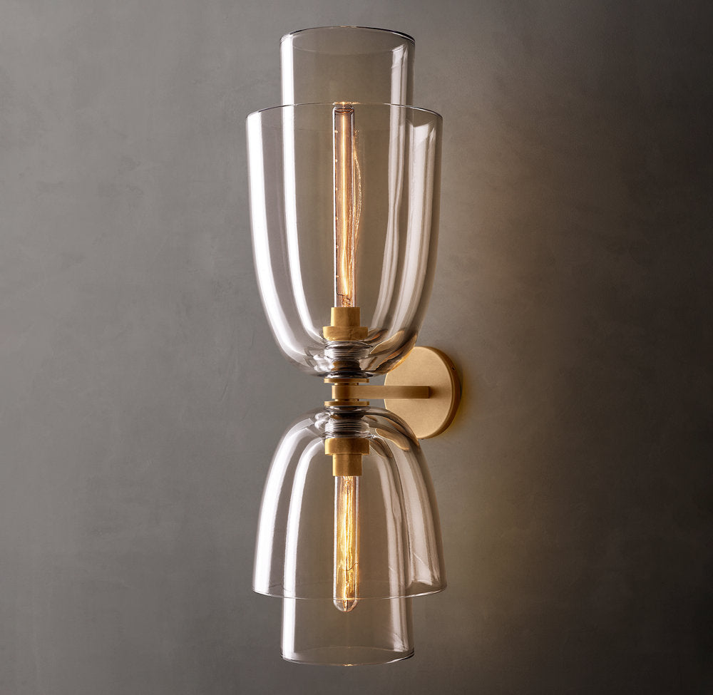 Blom Clear Glass Cloche Grand Sconce