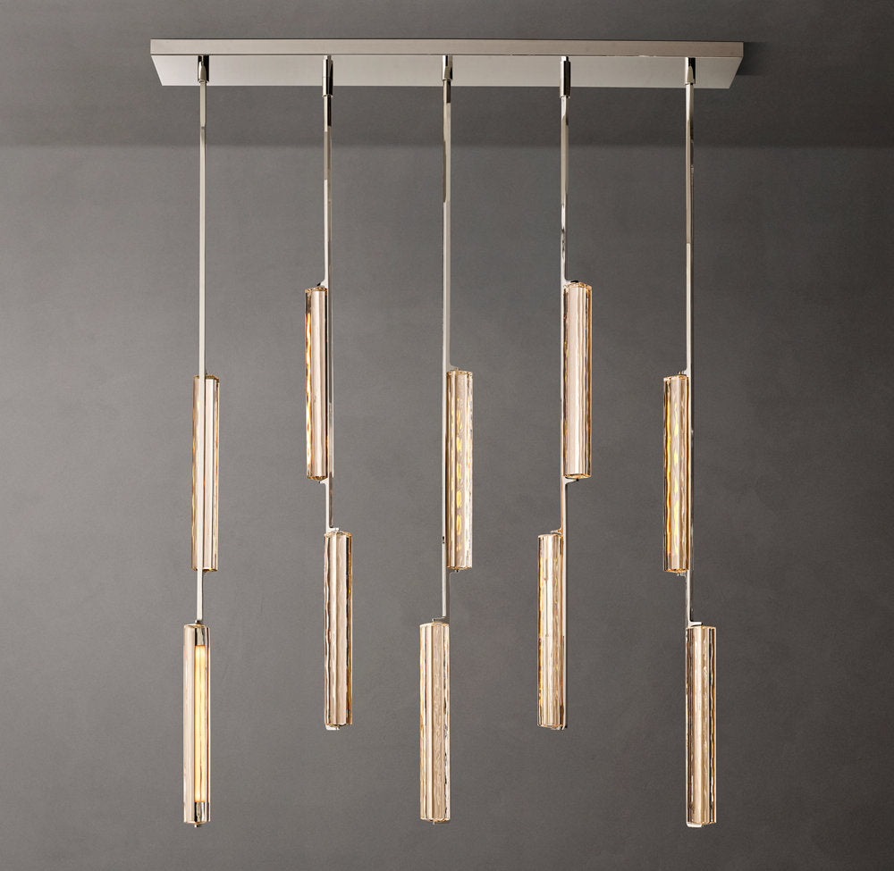 Audubon Crystal Linear Chandelier 54"