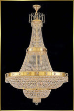 Entryway/ foyer crystal chandelier in gold plated finish