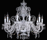 polished chrome 10 Lights Bohemian Crystal chandelier