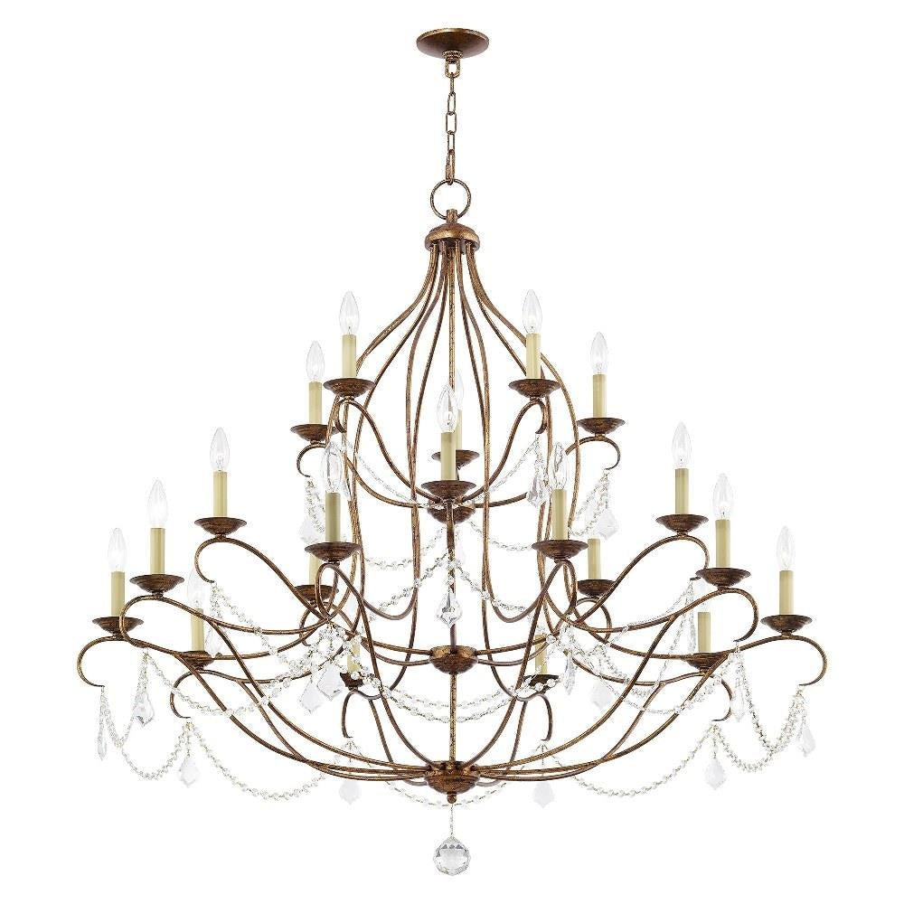 Livex Lighting - 6439-48 - Chesterfield - 20 Light Chandelier in French Country Style - 46 Inches wide by 45.5 Inches high