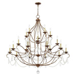 Livex Lighting - 6439-48 - Chesterfield - 20 Light Chandelier in French Country Style - 46 Inches wide by 45.5 Inches high