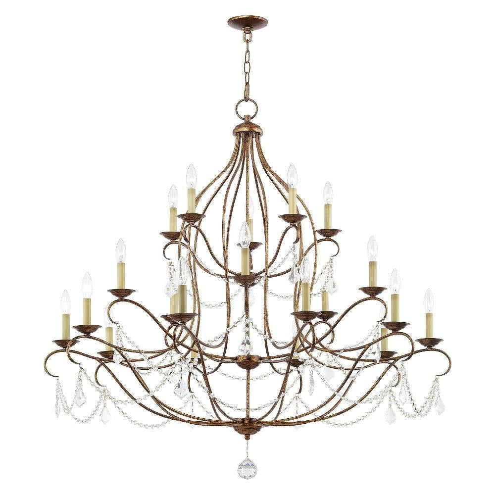 Livex Lighting - 6439-48 - Chesterfield - 20 Light Chandelier in French Country Style - 46 Inches wide by 45.5 Inches high