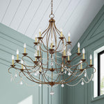 Livex Lighting - 6439-48 - Chesterfield - 20 Light Chandelier in French Country Style - 46 Inches wide by 45.5 Inches high