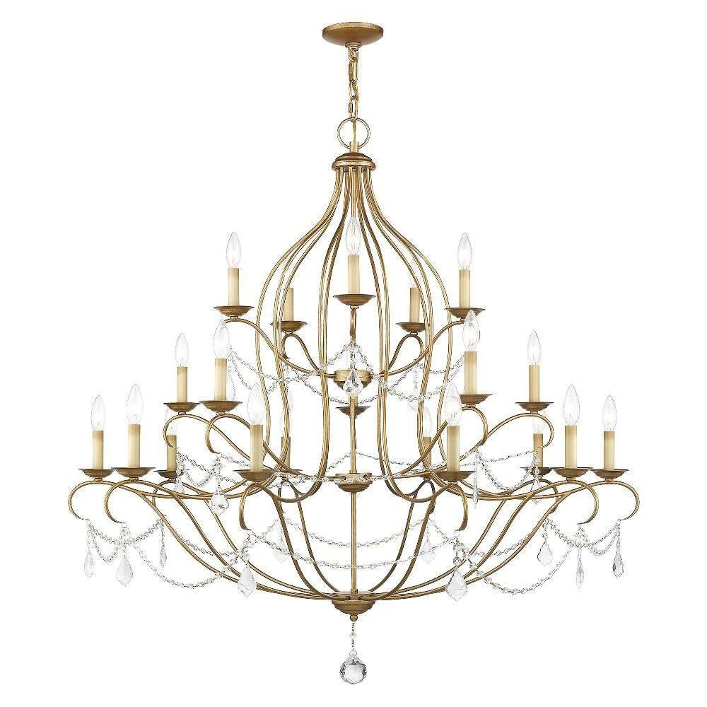 Livex Lighting - 6439-48 - Chesterfield - 20 Light Chandelier in French Country Style - 46 Inches wide by 45.5 Inches high