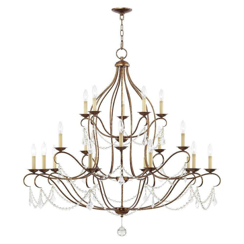 Livex Lighting - 6439-48 - Chesterfield - 20 Light Chandelier in French Country Style - 46 Inches wide by 45.5 Inches high