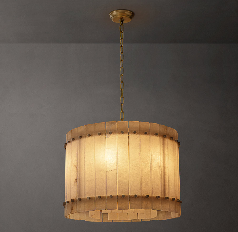 San Marco Alabaster Round Chandelier 22"