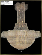 Entryway/ foyer crystal chandelier in gold plated finish