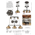 Elk Home - 65152/3 - Torque - 3 Light Island in Transitional Style with Urban/Industrial and Modern Farmhouse inspirations - 39 Inches tall and 16.5 inches wide