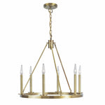 Norwell Lighting - 6525-AG-NG - Martin - 6 Light Chandelier-24 Inches Tall and 24 Inches Wide