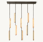 Audubon Alabaster Linear Chandelier 54"