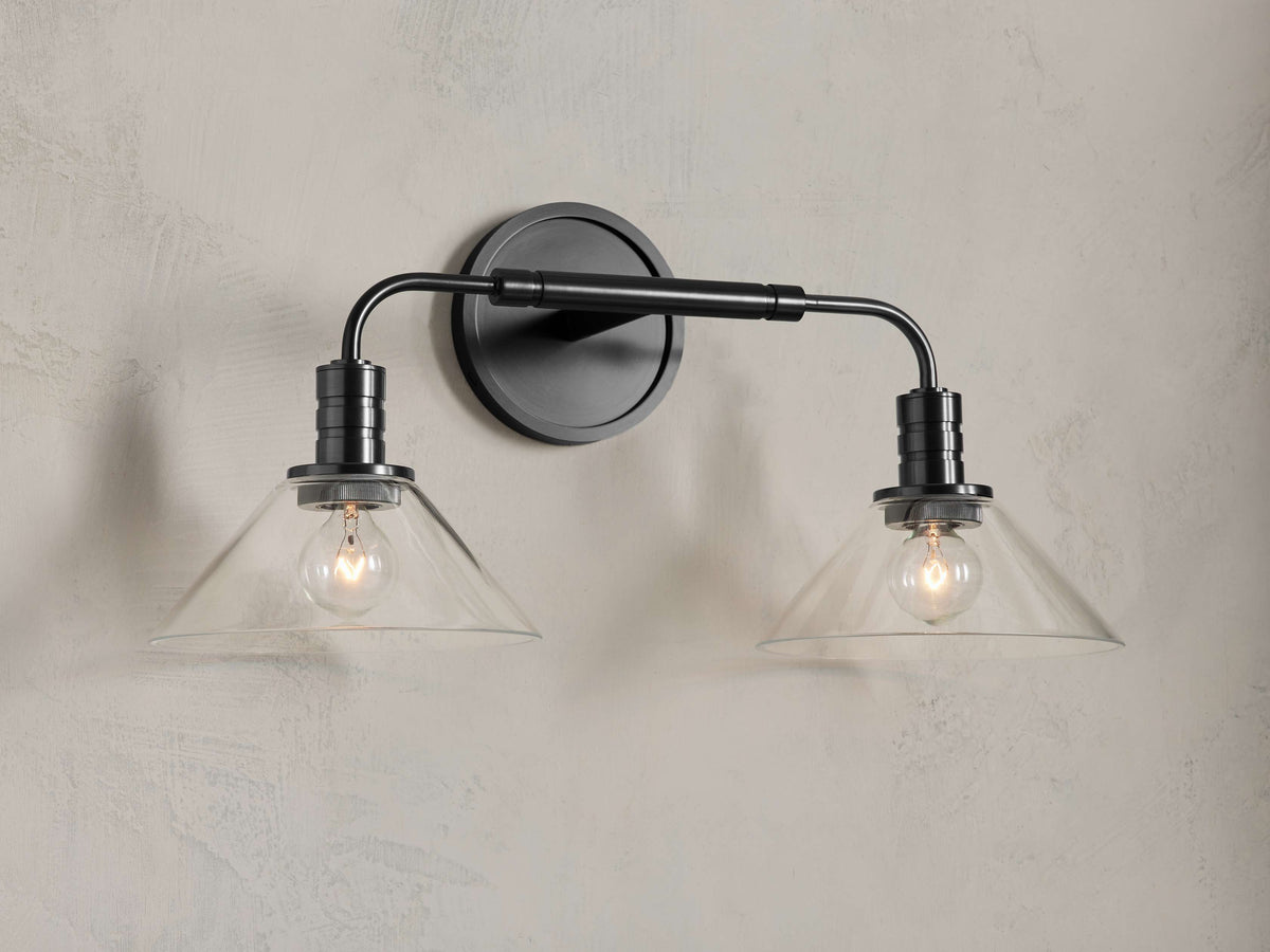 Theron Double Sconce in Bronze