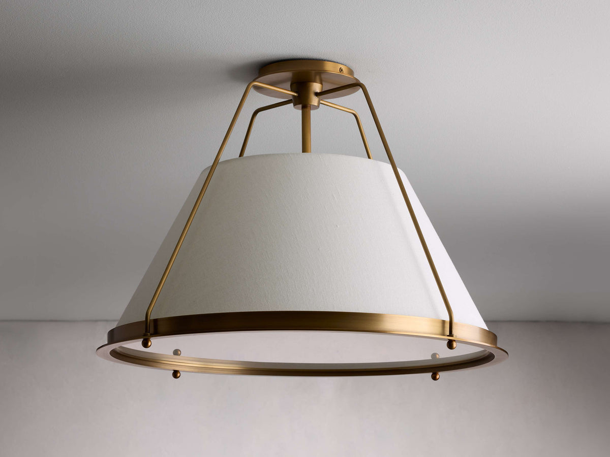 Shelton 21" Flush Mount in Brass