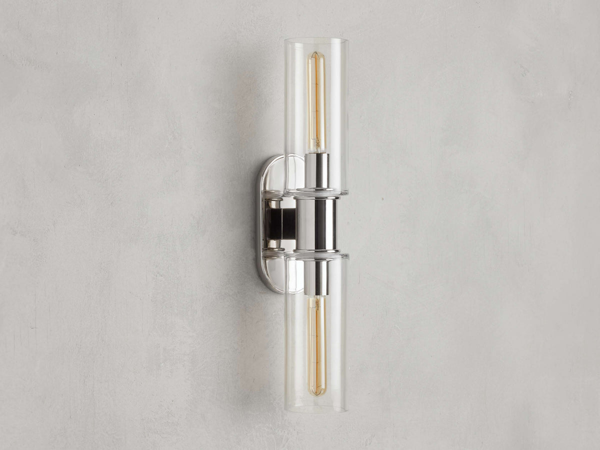Harlin Double Sconce in Clear