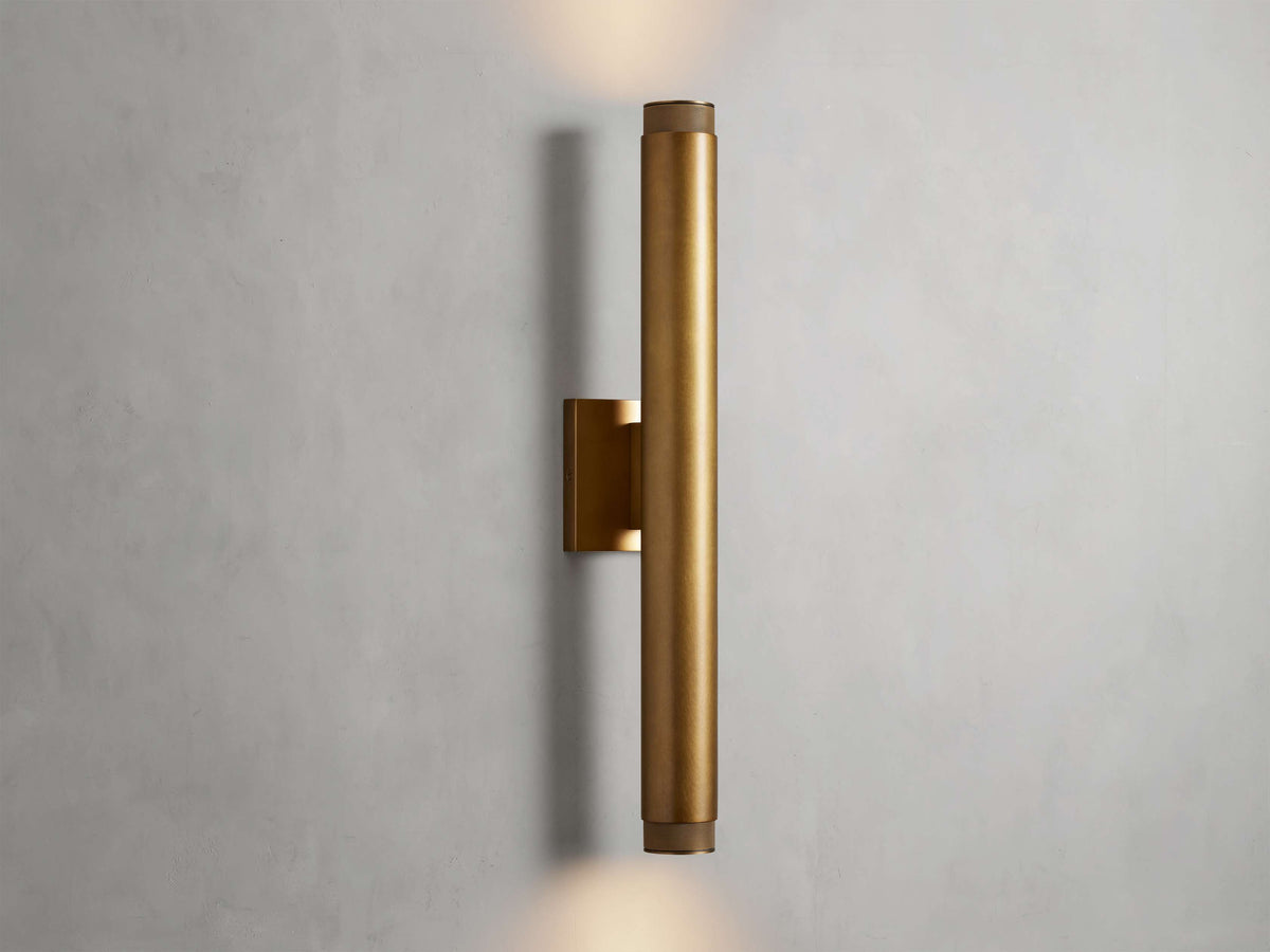 Spotlight Outdoor Sconce in Brass