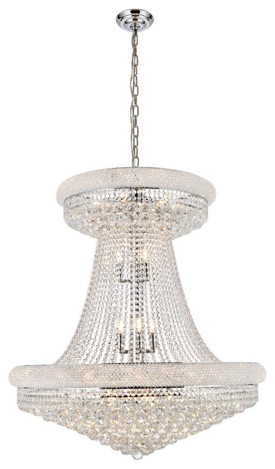 Elegant V1800G36SC/RC Primo 28 Light Chrome Chandelier Clear Royal Cut Crystal