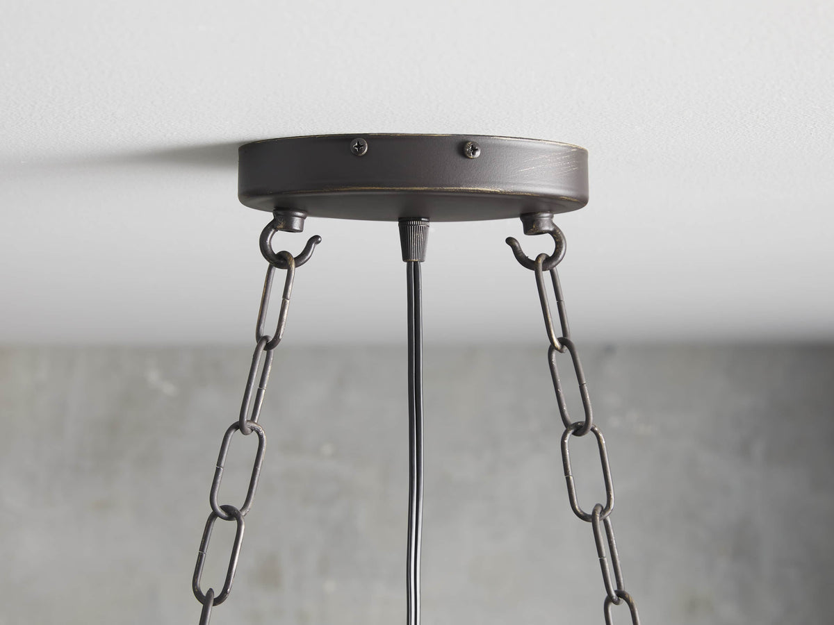 La Cage 50" Rectangular Chandelier in Bronze