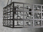 La Cage 50" Rectangular Chandelier in Bronze