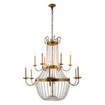 Golden Iron 39-Inch 12-Light Chandelier