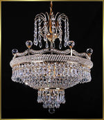 8 lights crystal chandelier in gold plated finish