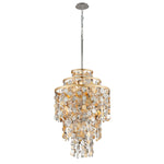Gold and Silver Leaf Seven-Light Pendant