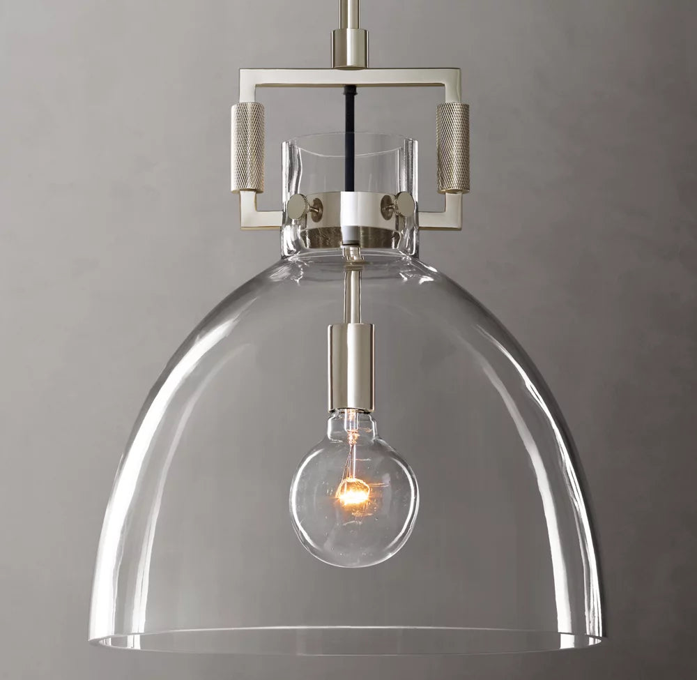 Machinist Glass Cloche Pendant