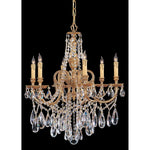 Brass Six-Light Chandelier with Swarovski Strass Crystal