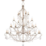Chesterfield Silver Leaf 30 Light Chandelier