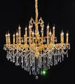 Gold plated 18 light traditional crystal Chandelier