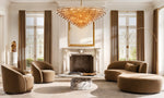 Chiara Smoke Glass Tiered Round Chandelier 62"
