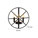 Hemispherical Iron Art Candlelight Black Retro Nostalgic Wall Lights Fixture