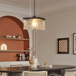 1/2-Light Glass 3 Step Dimming Chandelier Dining Room Light Fixtures