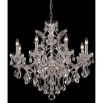 Polished Chrome Nine-Light Chandelier with Swarovski Elements Crystal