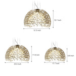 Metal Crystal Semicircular Sphere Stars Sparkle Post-Modern Chandelier