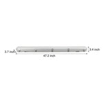 47-inch LED White Vapor-Tight Fixture Flush Mount Ceiling Light, 3000K/5000K/6500K