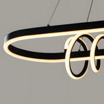 LED Dimmable Spiral Lines Dining Room Chandelier Hanging Lighting