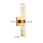 Long Strip Bubbles Crystal Shade LED up down Lighting Modern Wall Lamp