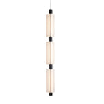 1/2/3 Heads Acrylic Cylinder Pendant Lights: Modern Hanging Lamp in Gold/Black