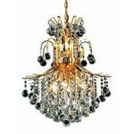 Gold Eleven-Light 22-Inch Chandelier with Royal Cut Clear Crystal
