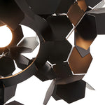 Italian Iron Postmodern Art Designer Black Coffee Chandelier