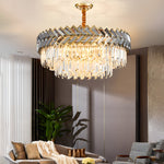 Modern LED Dimmable Dining Room Crystal Chandelier-Round/Rectangle