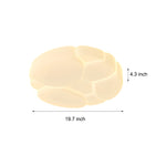 Round Clouds Cracks 3 Step Dimming Milky White Modern Ceiling Lights Fixture