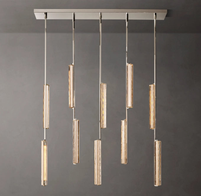 Audubon Crystal Linear Chandelier 54"