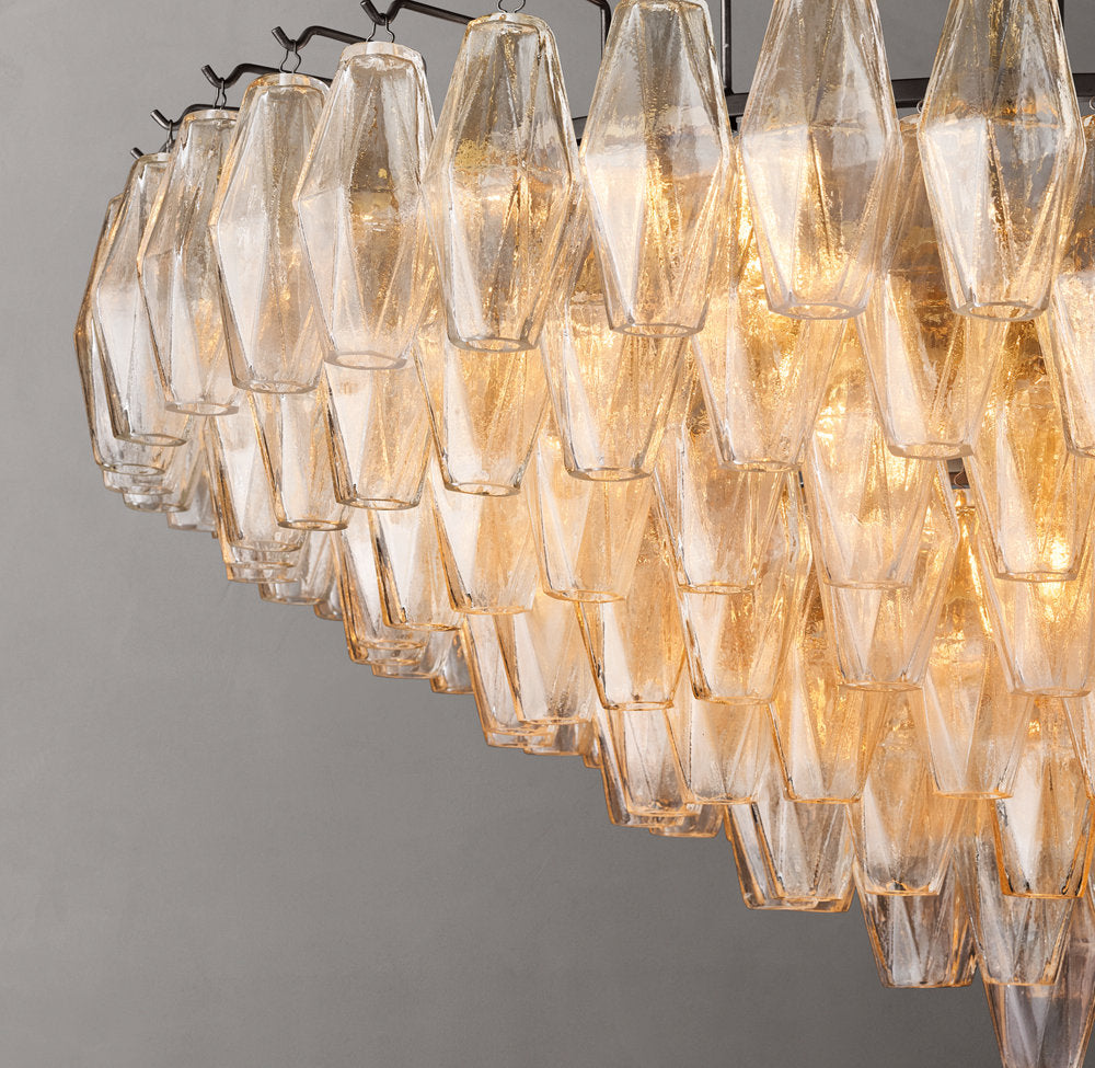 Chiara Clear Glass Tiered Round Chandelier 47"