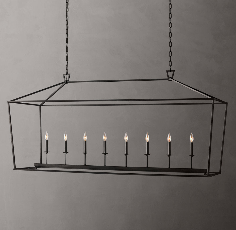 19th C. English Openwork Rectangular Chandelier 72"