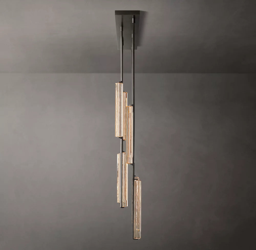 Audubon Crystal Linear Chandelier 54"