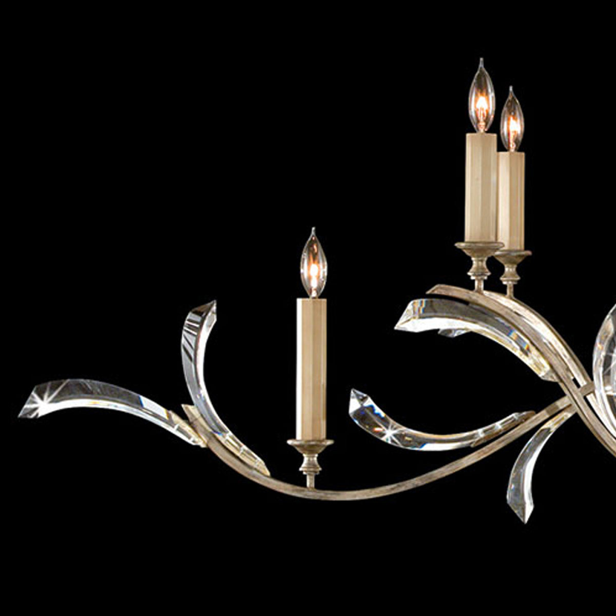 BEVELED ARCS 74" W Oblong Chandelier
