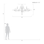 BEVELED ARCS 74" W Oblong Chandelier